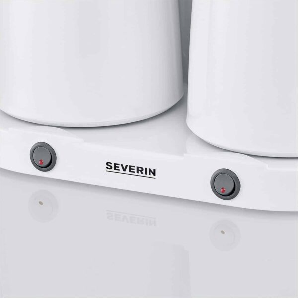 Severin Doppel-Filter-Kaffeemaschine DUO mit Thermokanne 2 Liter Weiss NEU – Bild 3