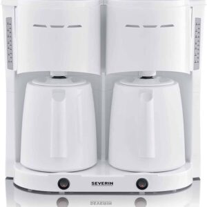 Severin Doppel-Filter-Kaffeemaschine DUO mit Thermokanne 2 Liter Weiss NEU