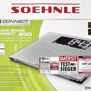 Soehnle Bluetooth-Digital-Waage XXL-Waage Connect 200 bis 200 Kg NEU