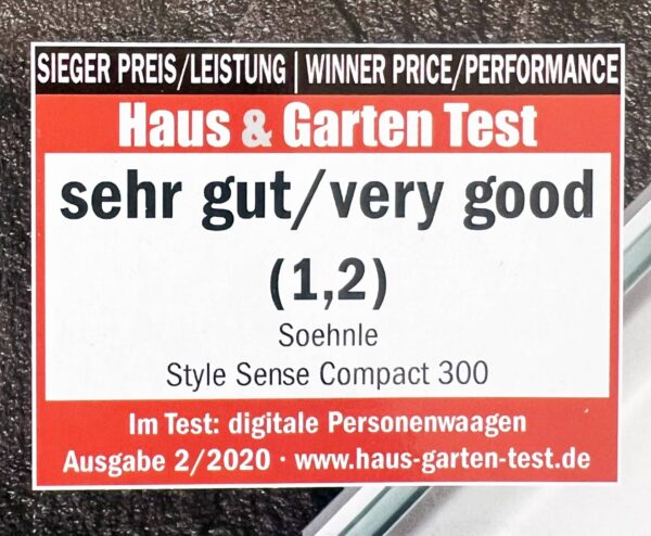 Soehnle Digital-Personen-Waage Compact 300 bis 180 Kg Schwarz NEU – Bild 3