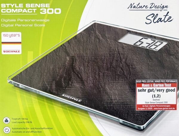 Soehnle Digital-Personen-Waage Compact 300 bis 180 Kg Schwarz NEU – Bild 2