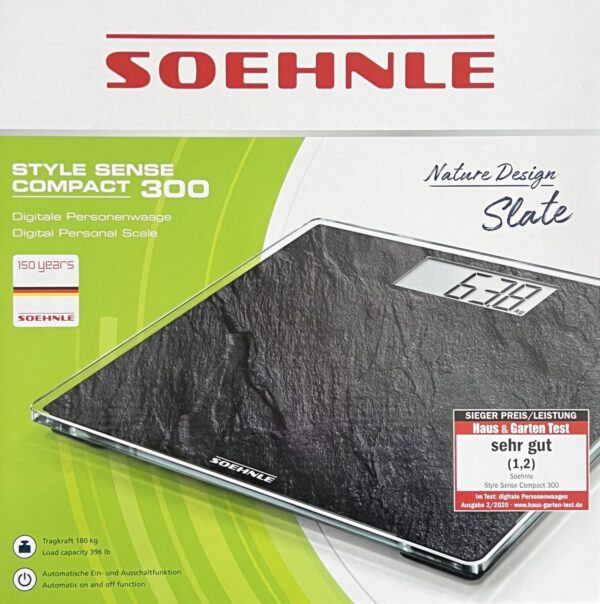 Soehnle Digital-Personen-Waage Compact 300 bis 180 Kg Schwarz NEU