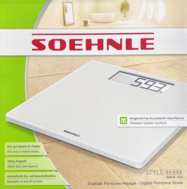 Soehnle Digital-Personen-Waage bis 180-Kg Style Sense Safe 100 NEU