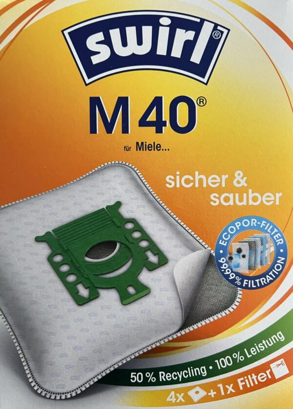 16 Swirl M40 Staubsaugerbeutel für Miele Staubsauger + 4 Abluftfilter NEU