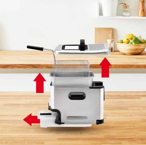 Tefal Edelstahl Fritteuse Kaltzone Oleoclean 3,5 Liter 230V 2300W NEU – Bild 2