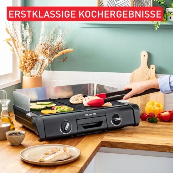 Tefal Elektro-Grill BBQ-Grill Tischgrill 2x Grillplatten 2400 W Schwarz NEU – Bild 4