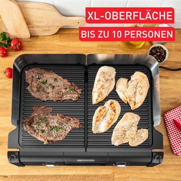 Tefal Elektro-Grill BBQ-Grill Tischgrill 2x Grillplatten 2400 W Schwarz NEU – Bild 5