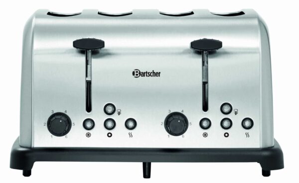 Bartscher Toaster 4 Scheiben-Schlitz aus Edelstahl Silber NEU – Bild 6