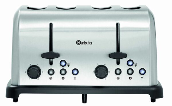 Bartscher Toaster 4 Scheiben-Schlitz aus Edelstahl Silber NEU – Bild 7