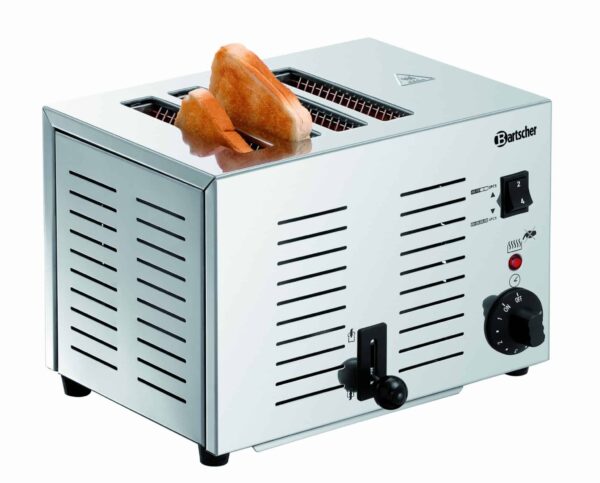 Bartscher Edelstahl Toaster für 4 Scheiben Silber NEU – Bild 4