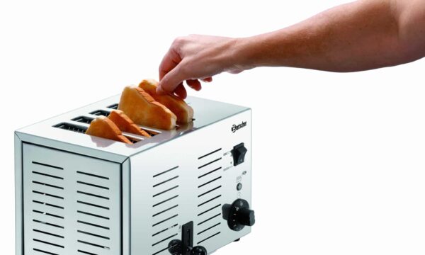 Bartscher Edelstahl Toaster für 4 Scheiben Silber NEU – Bild 6