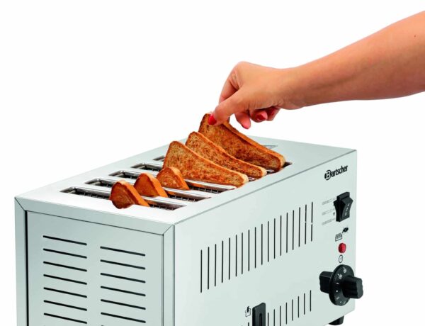 Bartscher Toaster Sandwich-Toast 6 Schlitze aus Edelstahl 2500W NEU – Bild 4