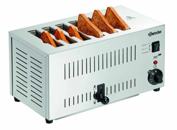 Bartscher Toaster Sandwich-Toast 6 Schlitze aus Edelstahl 2500W NEU