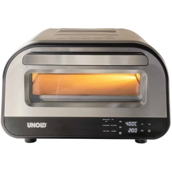 Unold Pizzaofen Luigi aus Edelstahl für Pizza bis Ø 30cm 400°C 230V NEU – Bild 2