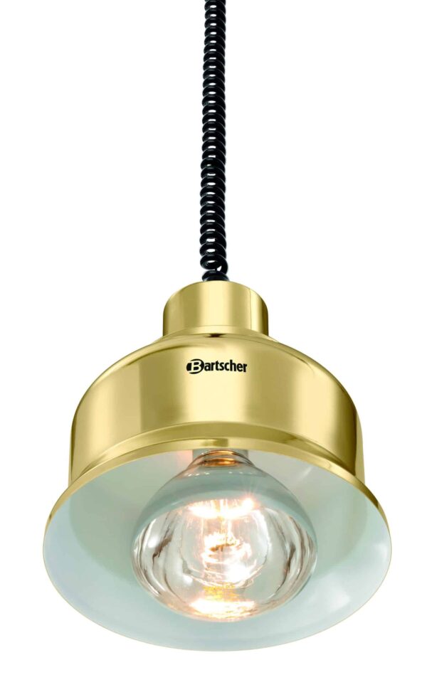 Bartscher Wärmelampe Wärmebrücke Gold mit E27 Philips Glas Klar NEU – Bild 5