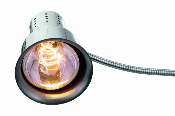 Bartscher Wärmelampe Wärmebrücke Silber mit E27 Philips Birne IR250 NEU – Bild 4