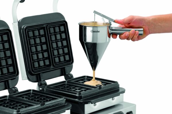 Bartscher Doppel-Waffeleisen Digital aus Edelstahl 2x 230V 4,4 kW NEU – Bild 3