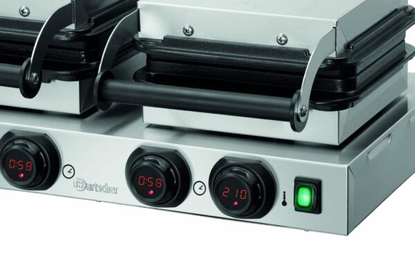 Bartscher Doppel-Waffeleisen Digital aus Edelstahl 2x 230V 4,4 kW NEU – Bild 4