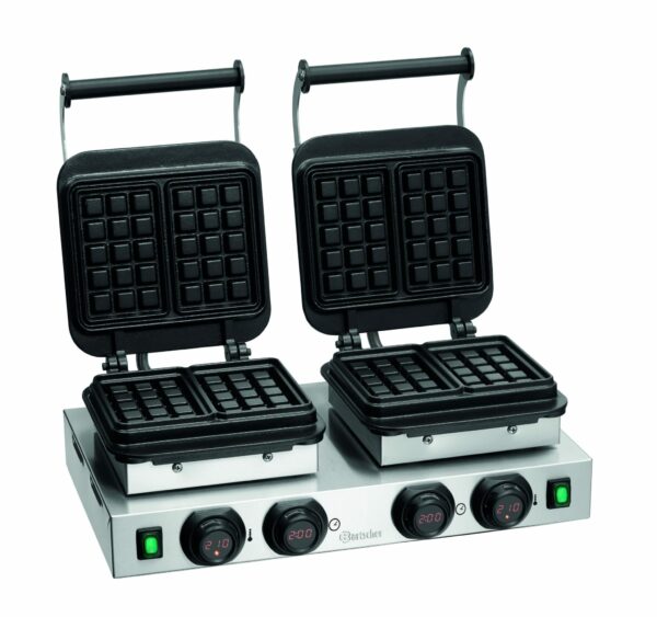 Bartscher Doppel-Waffeleisen Digital aus Edelstahl 2x 230V 4,4 kW NEU – Bild 7
