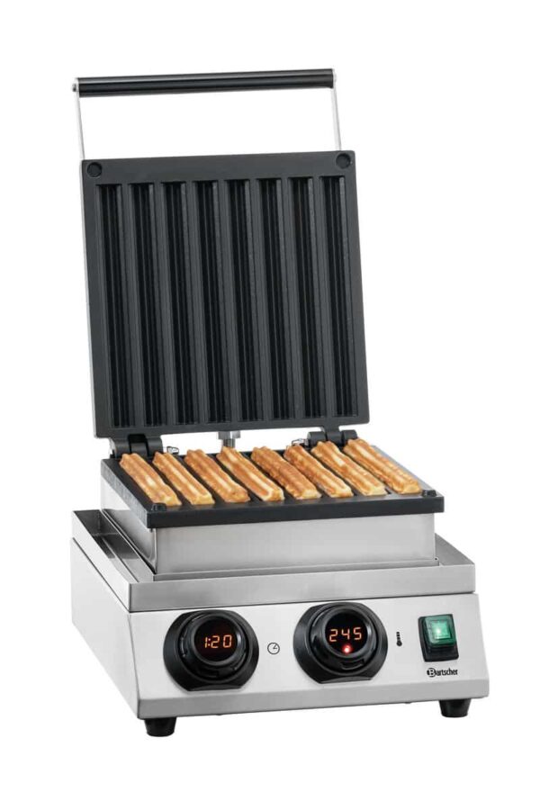 Bartscher Churros Waffeleisen Digital für 8 Churros-Waffeln 300°C 230V NEU