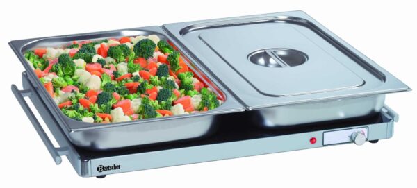 Bartscher Warmhalteplatte Speisewärmer 2/1 GN-Behälter NEU