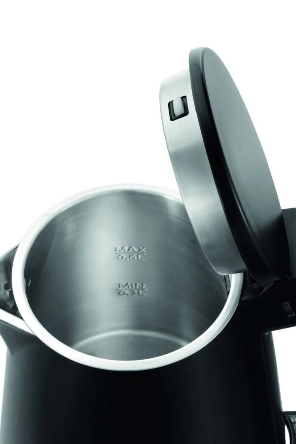 Bartscher Wasserkocher aus Edelstahl 600ml 800W Schwarz-Matt NEU – Bild 4