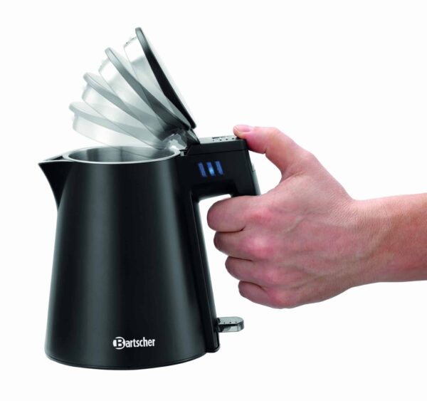 Bartscher Wasserkocher aus Edelstahl 600ml 800W Schwarz-Matt NEU – Bild 5