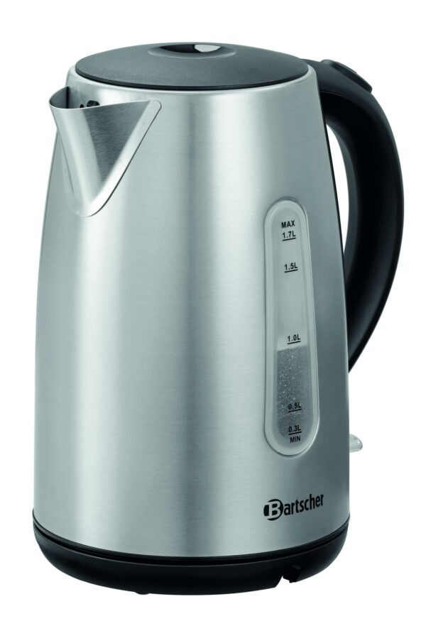 Bartscher Wasserkocher Edelstahl 1,7 Liter 2200W Silber NEU