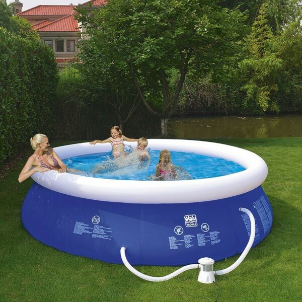 Wehncke Jumbo-Pool QUICK UP POOL inkl. Pumpe Ø 360 x 76 cm NEU