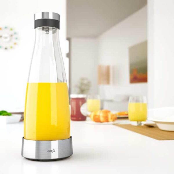 EMSA Kühl-Karaffe Isolierkanne Kühl-Kanne Glas-Karaffe 1 L FLOW Bottle NEU – Bild 3