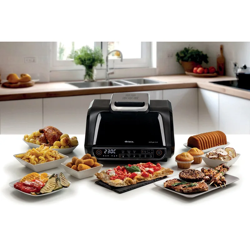Ariete Air Fryer Heißluftfritteuse Grill 4635 8 Liter 8 Programme Schwarz NEU – Bild 3