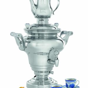 Bartscher Samowar Tee-Kocher Wasserkocher Edelstahl 15 Liter Silber NEU