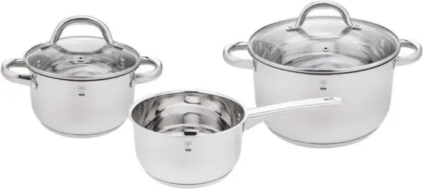 VALENCIA Edelstahl Kochtopf-Set Stieltopf Topf-Set 5-tlg. Ø 16, 20 cm NEU