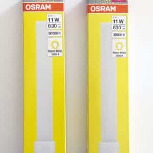 2x OSRAM DULUX LED-Stabform Lampe G23 Birne 220V 6 = 11W 3000K Warm-Weiss