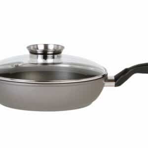 GSW Schmorpfanne Jumbo Bratpfanne mit Deckel Serie Bioroma Ø 28 cm Grau NEU