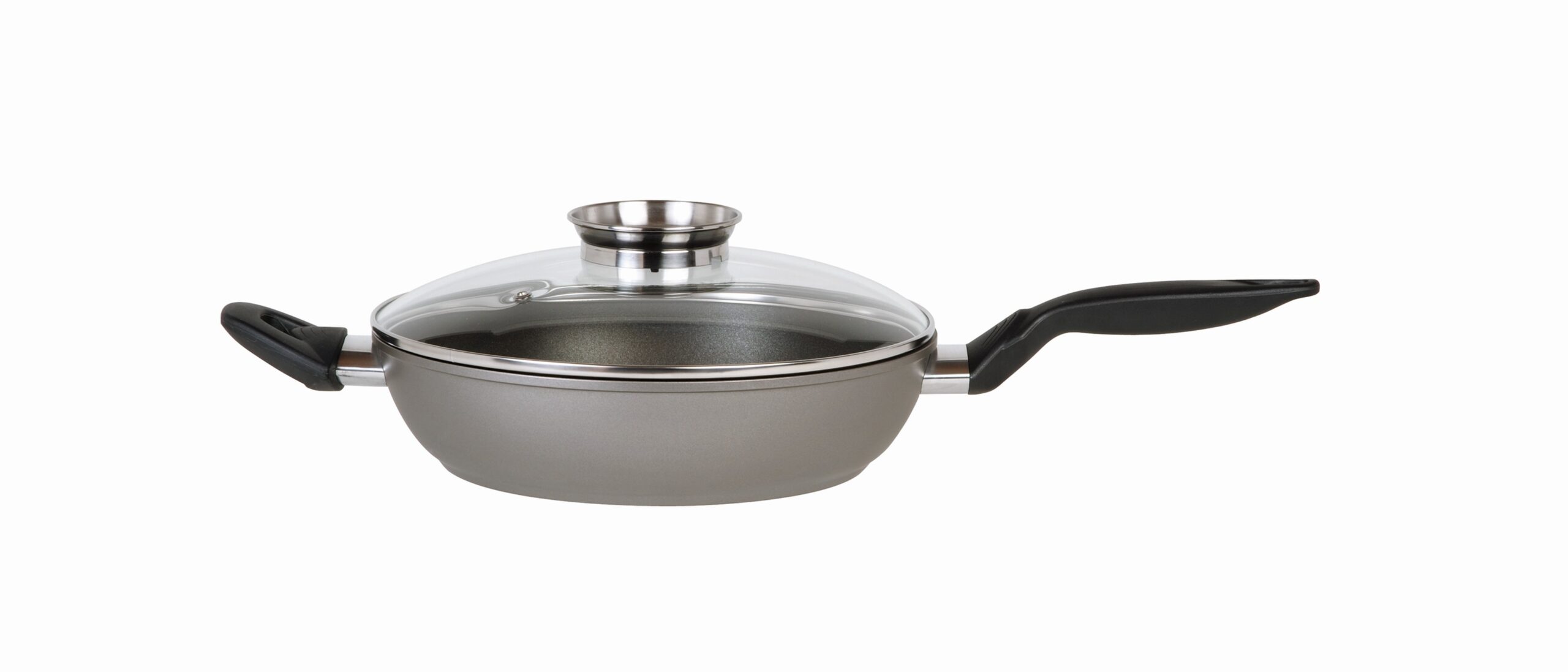 GSW Schmorpfanne Jumbo Bratpfanne mit Deckel Serie Bioroma Ø 28 cm Grau NEU