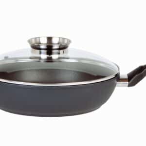 GSW Schmorpfanne Jumbo Bratpfanne mit Deckel Serie Bioroma Ø 28 cm Schwarz NEU